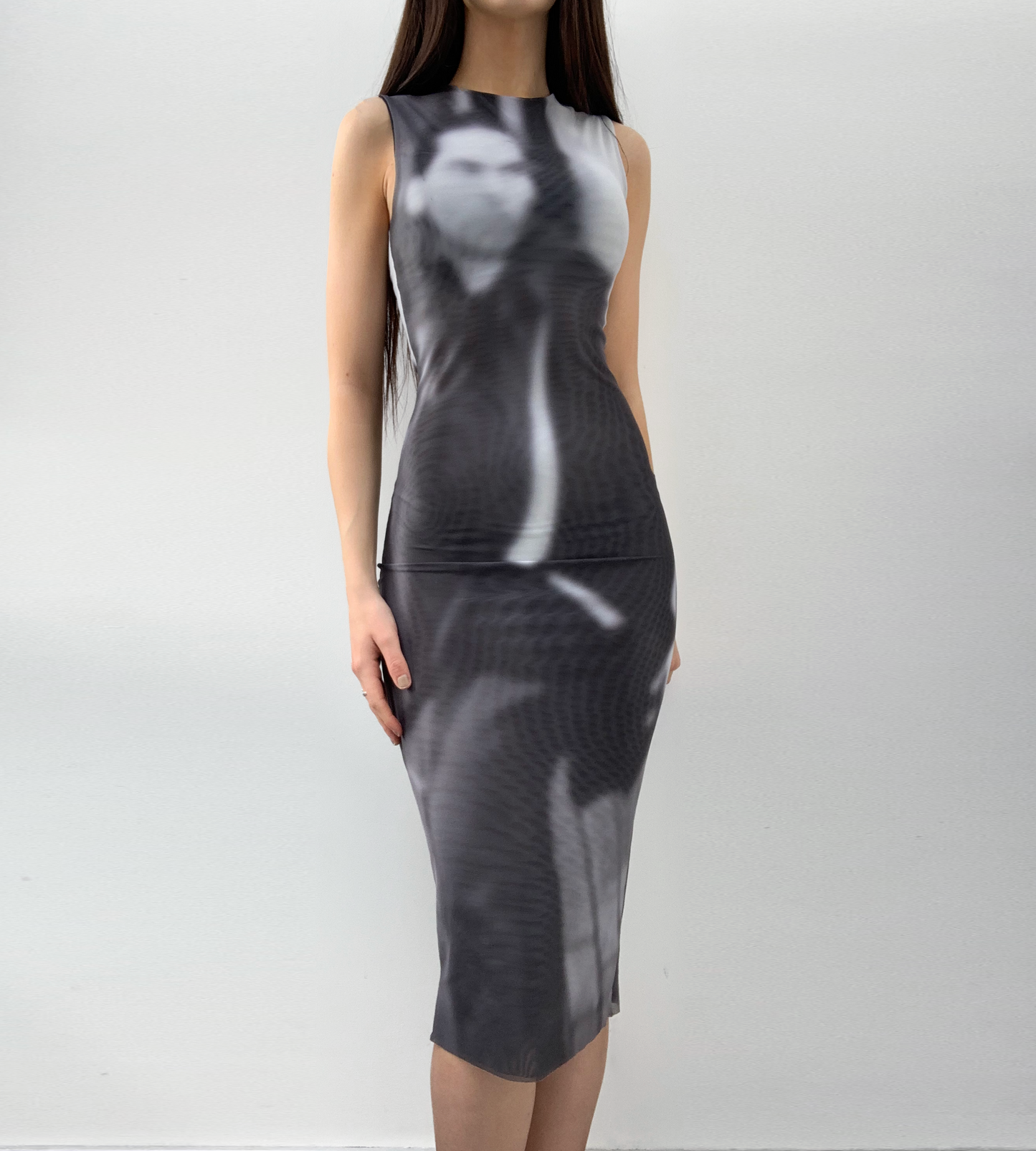 FACE MIDI DRESS