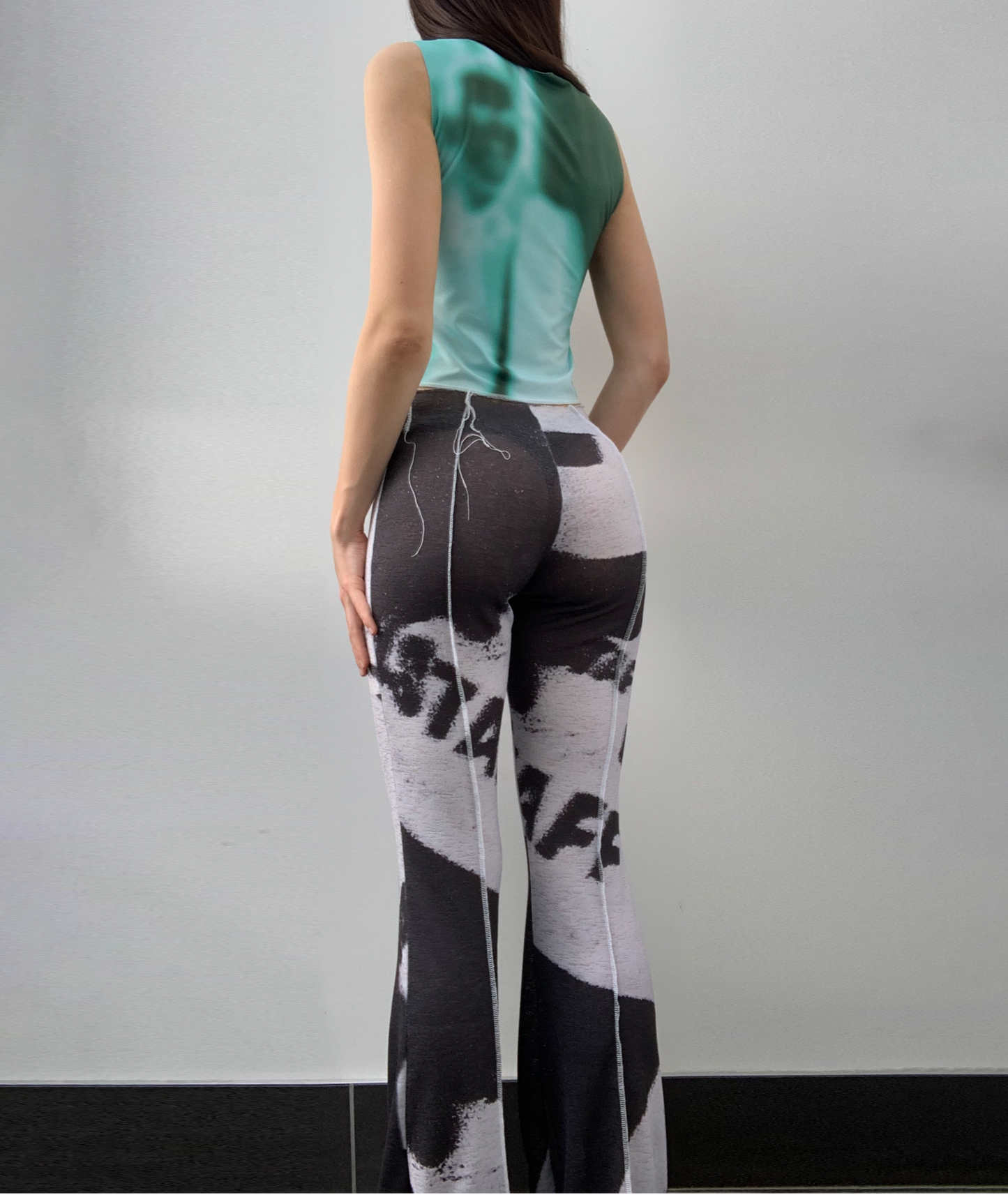 PRINTED FLARE TROUSER